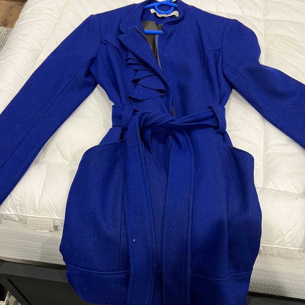Blue pea coat